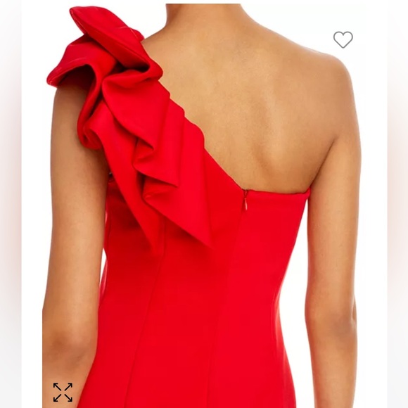 AQUA One-Shoulder Ruffle Formal Gown - Picture 6 of 11